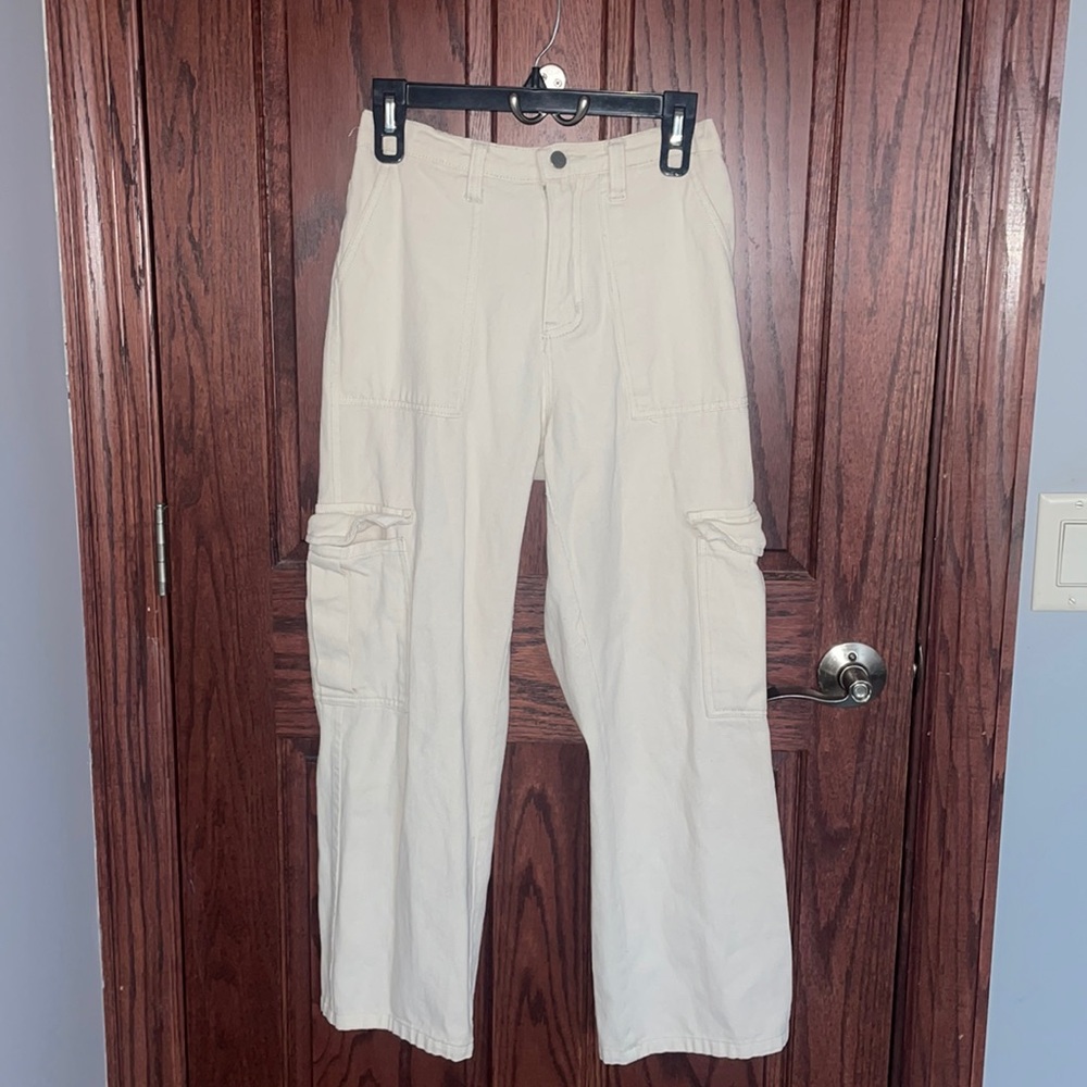 Cream Cargo pants
